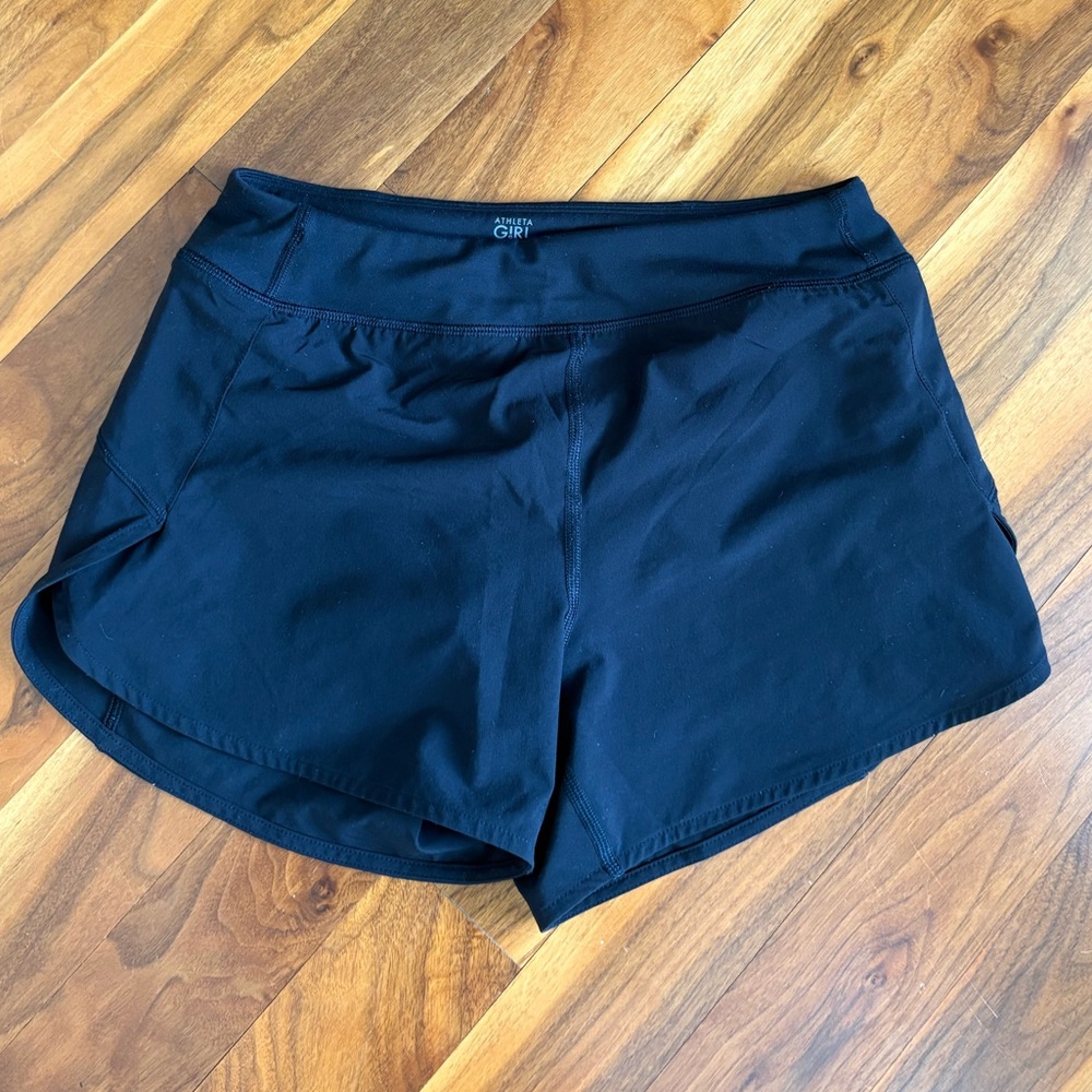 Athleta Black Athletic Shorts, girls, size 14, USED